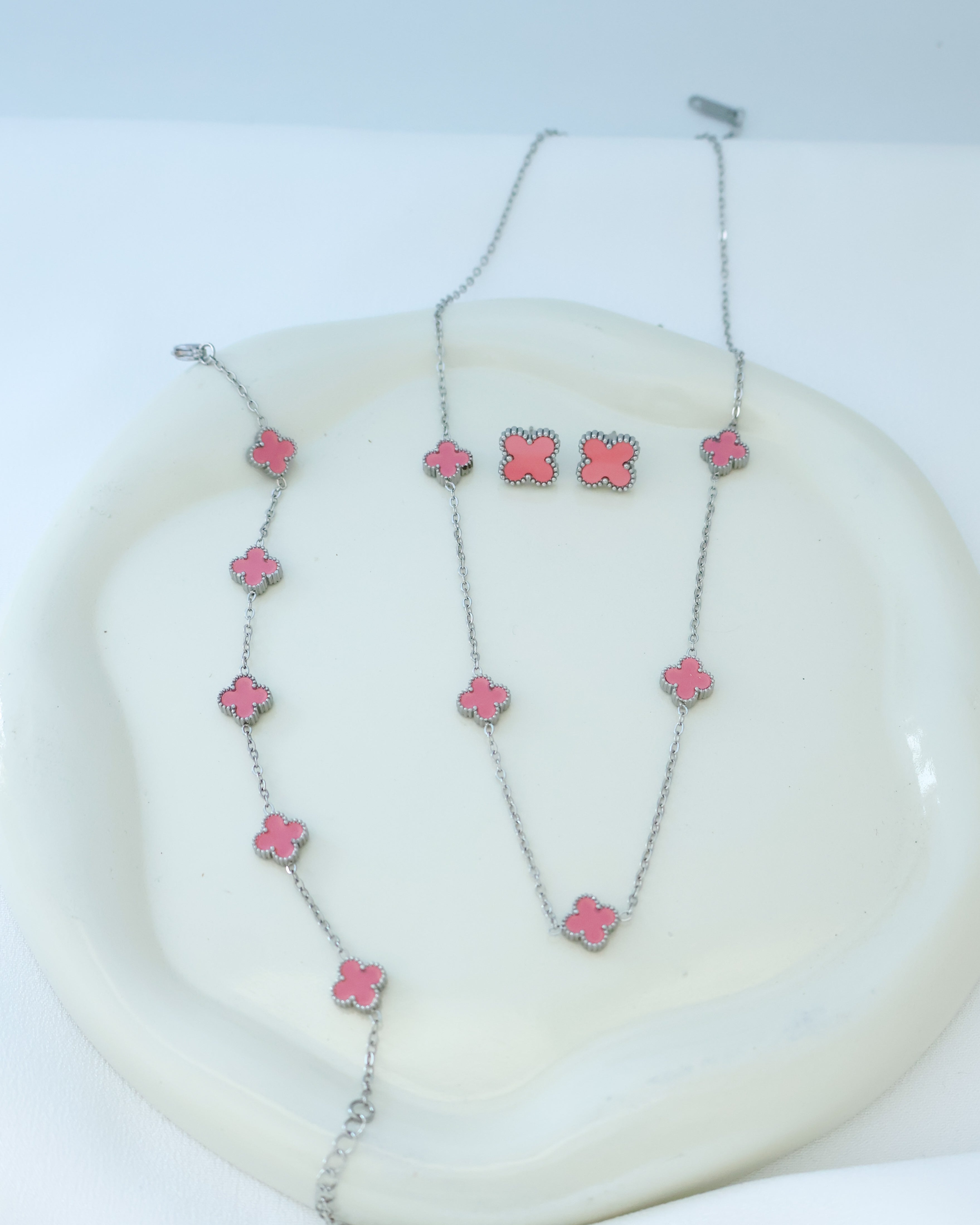 Conjunto Aurea - Cor-de-rosa prateado