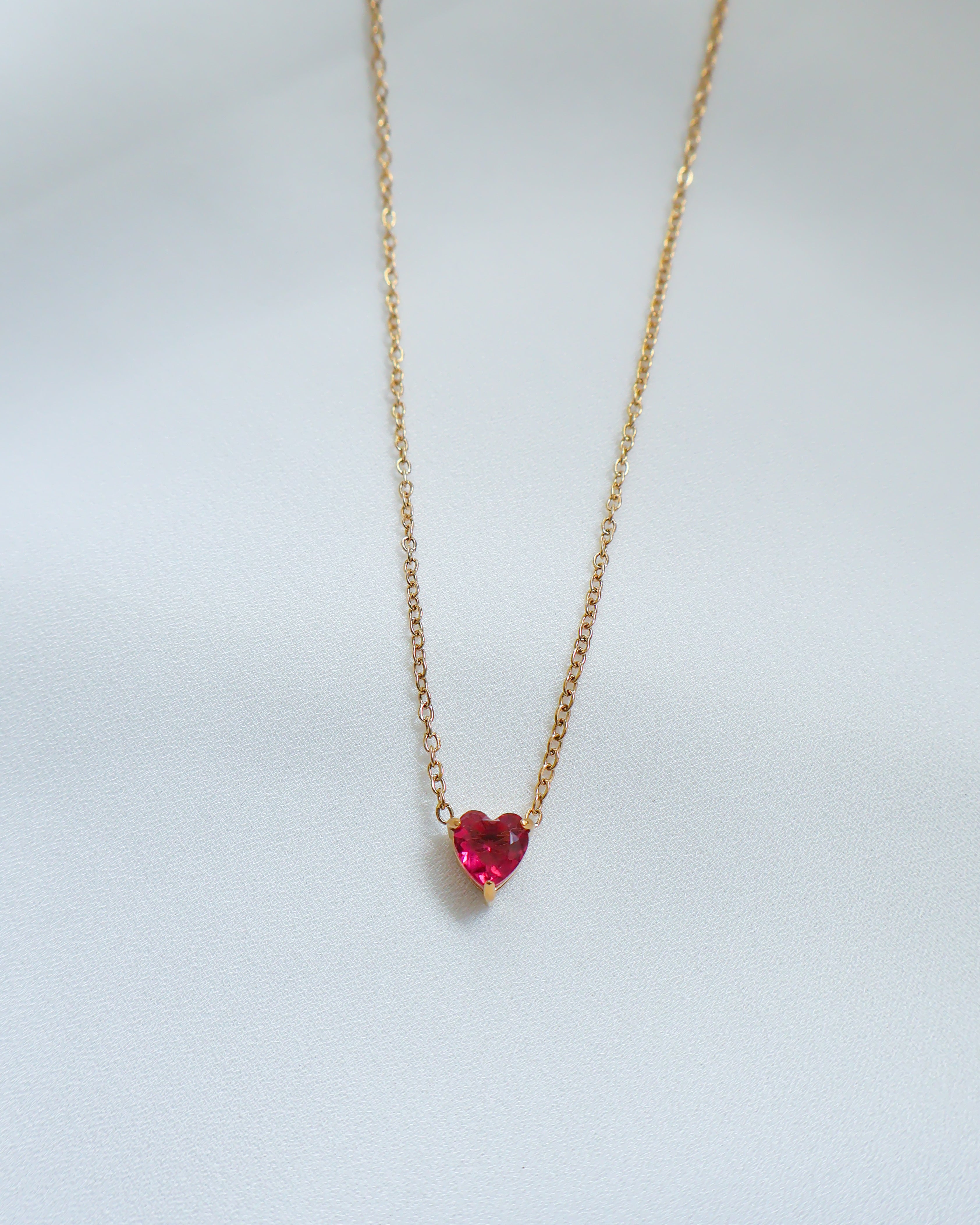 Colar Coração rosa