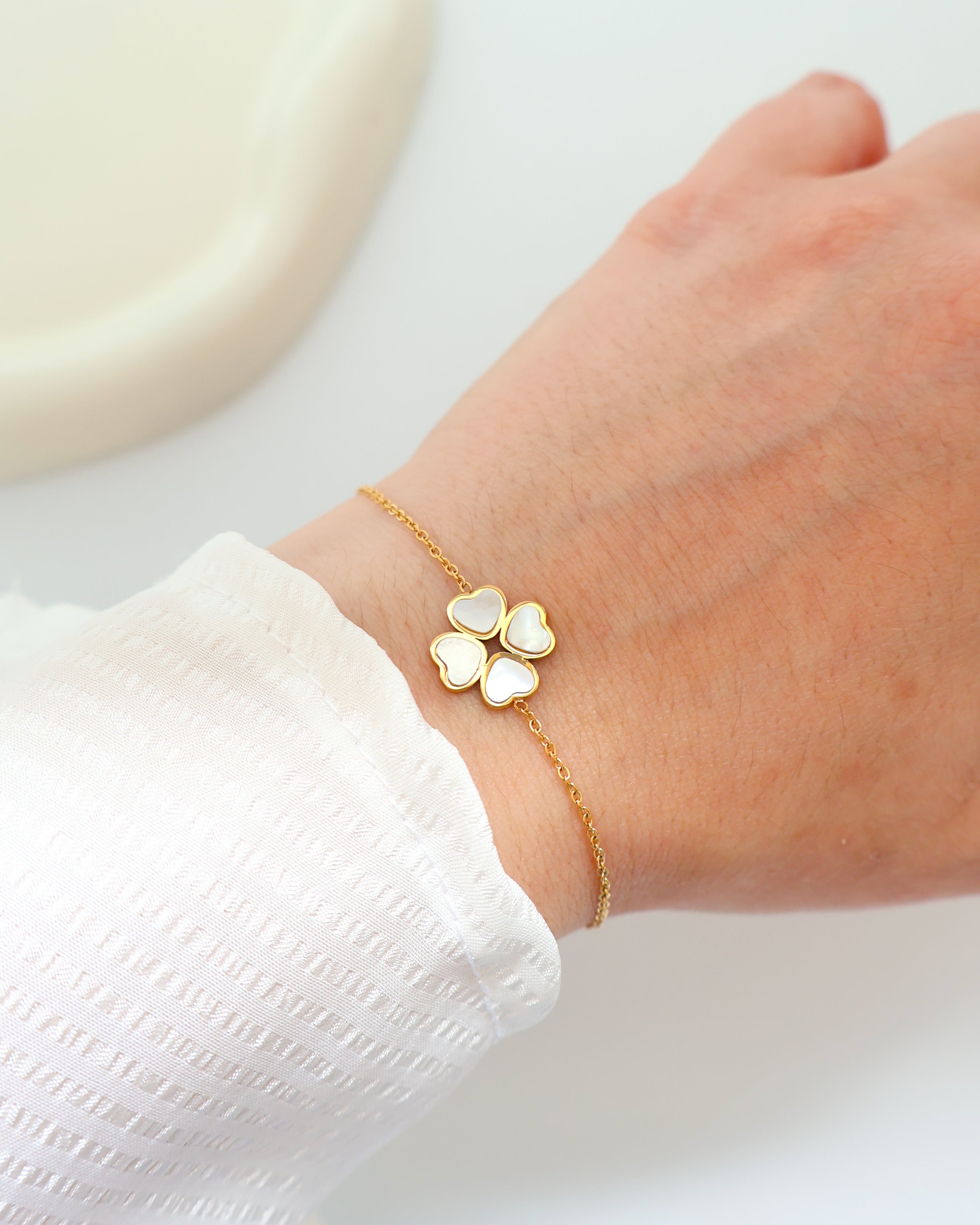 Pulseira Trevo dourado