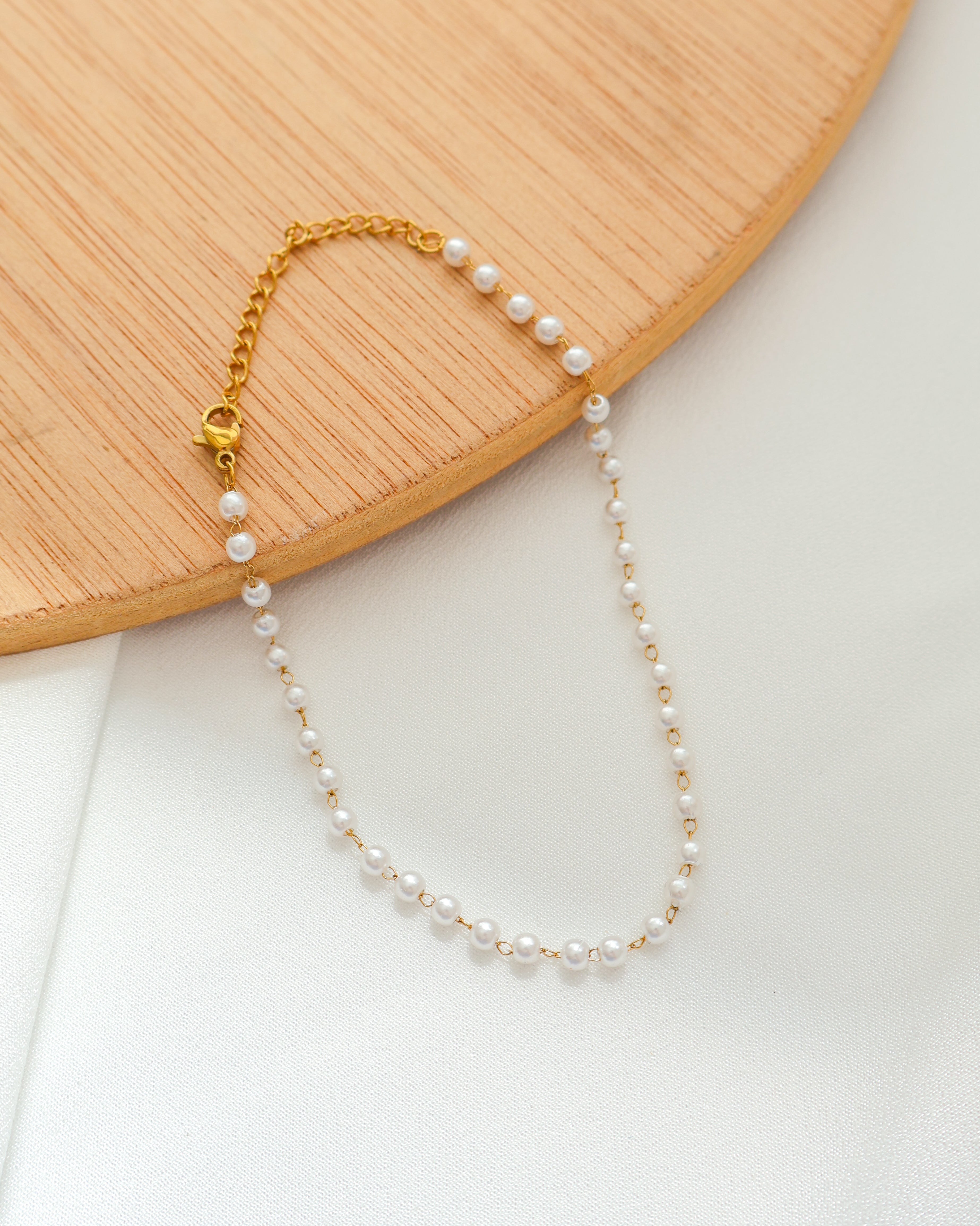 Pulseira de pé - Pérolas