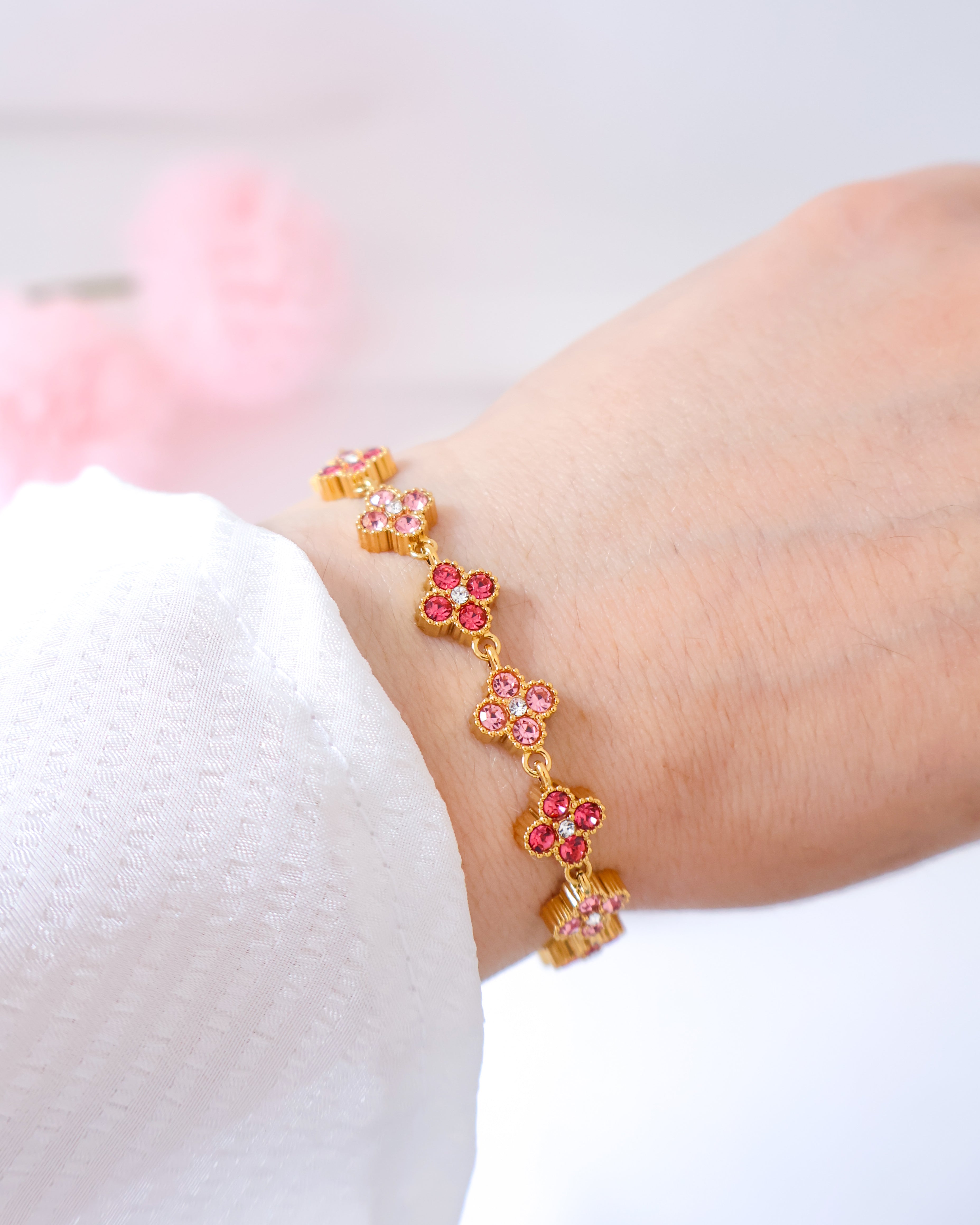 Conjunto Lucky Glow cor-de-rosa