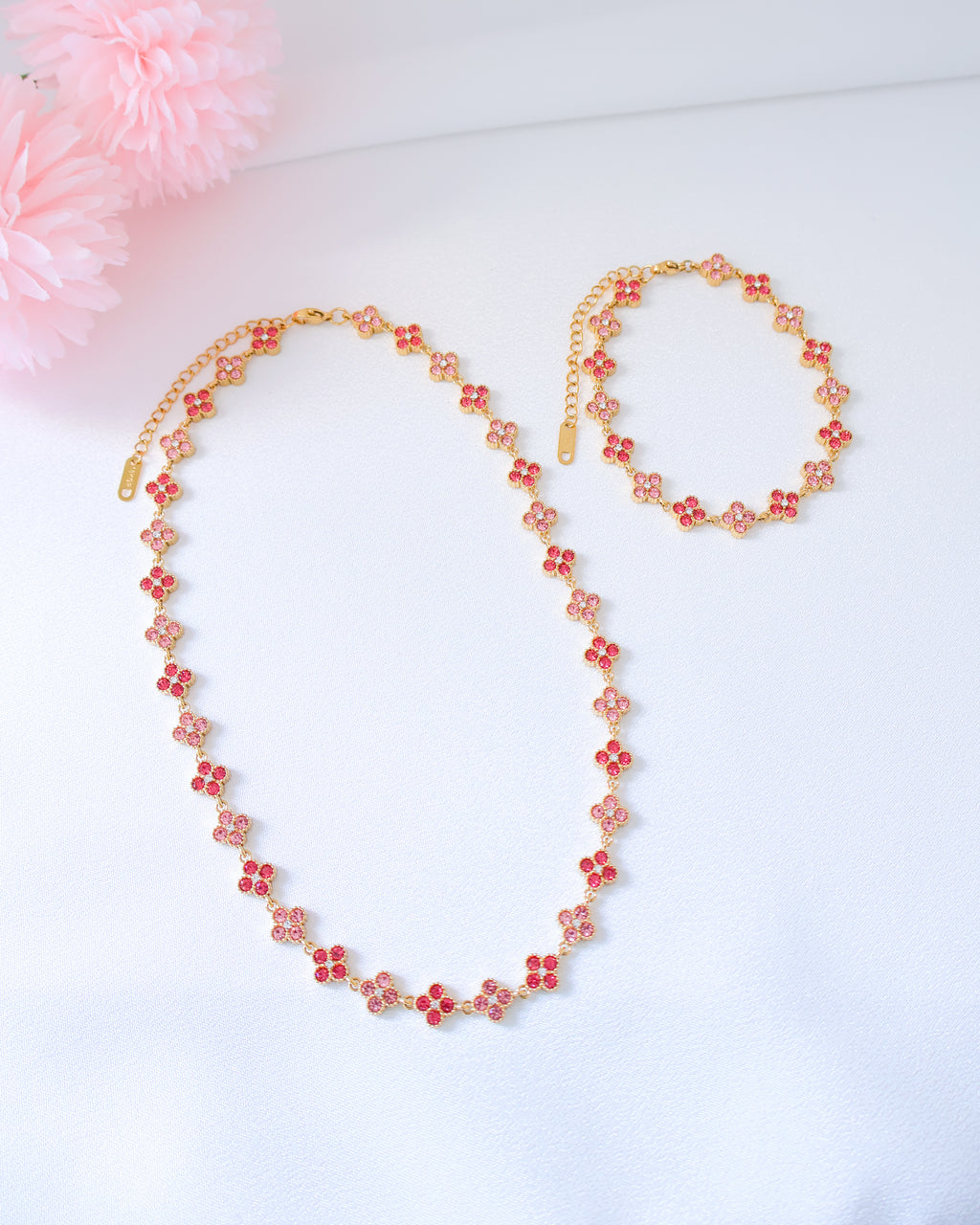 Conjunto Lucky Glow cor-de-rosa